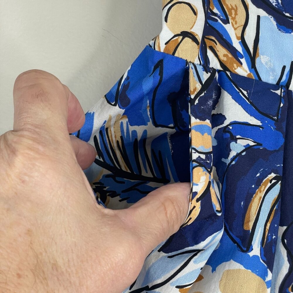 Senso Unico Italian Resortwear Skirt Small Art To Wear Midi HTF Tropical Travel - Picture 9 of 16